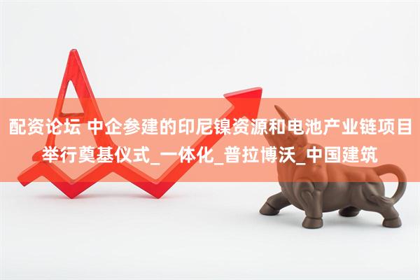 配资论坛 中企参建的印尼镍资源和电池产业链项目举行奠基仪式_一体化_普拉博沃_中国建筑