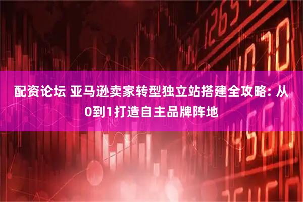 配资论坛 亚马逊卖家转型独立站搭建全攻略: 从0到1打造自主品牌阵地